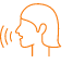 Ikona profilu kobiecej głowy